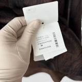 Hermes Women's Chemise Col Drape A Liens Marbre Mosaique Medor, Marron & Prune, 36