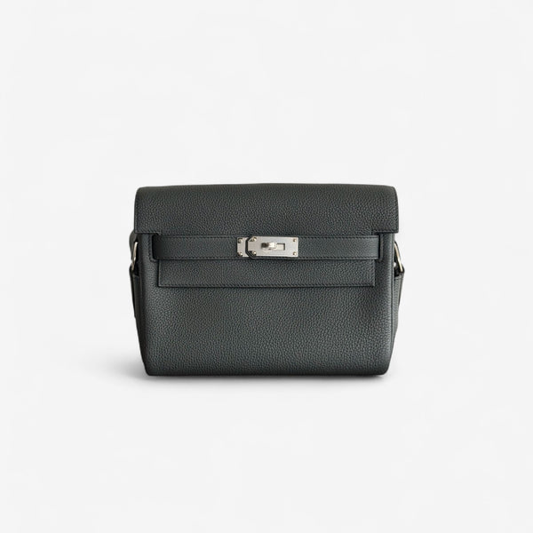 Hermès Kelly Messenger, Bleu Ocean, Palladium Hardware, K Stamp