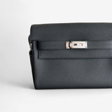 Hermès Kelly Messenger, Bleu Ocean, Palladium Hardware, K Stamp