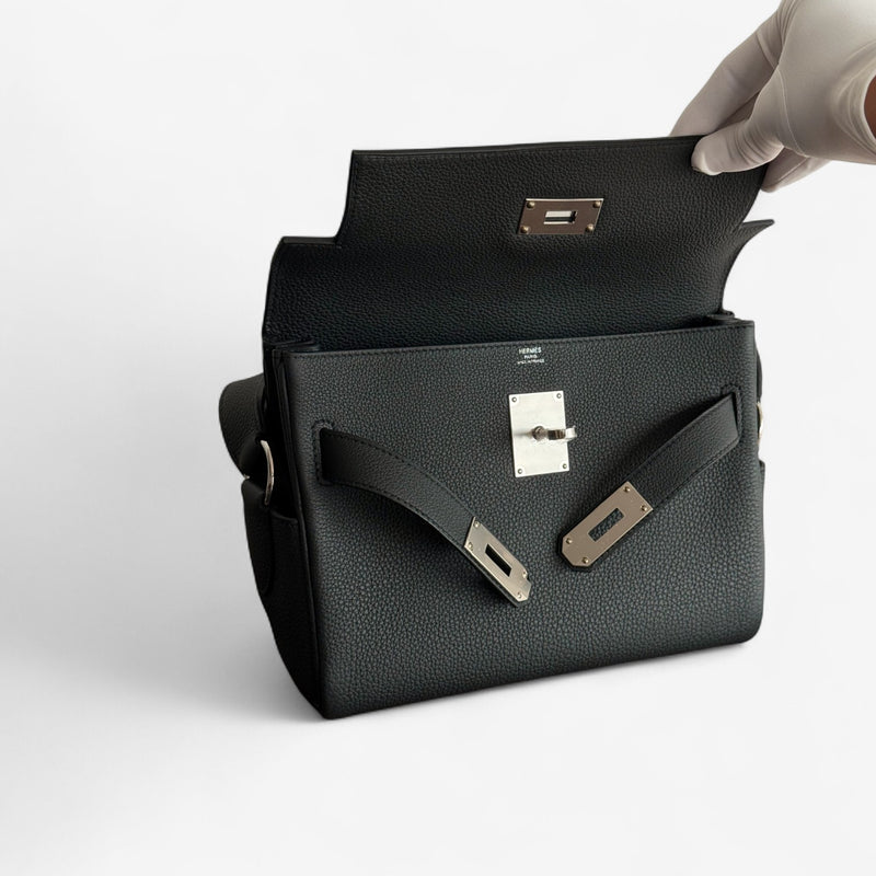 Hermès Kelly Messenger, Bleu Ocean, Palladium Hardware, K Stamp