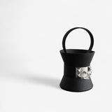 Hermes Mini Medor In Noir Epsom Leather And Palladium Hardware, K Stamp