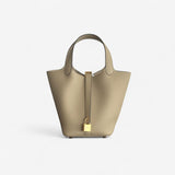 Hermes Picotin Lock Bag 18 In Trench Clemence Leather And Gold Hardware