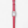 Hermès Cape Cod Watch With Diamonds And A Red Croc Strap, Small, 31mm