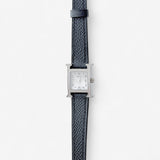Hermes Heure H Diamond Set H Watch, Black Calfskin Strap, 21mm