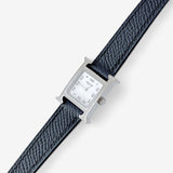 Hermes Heure H Diamond Set H Watch, Black Calfskin Strap, 21mm
