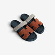 Hermès Men’s Chypre Sandals, 45, Gold & Étoupe