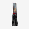Hermès Les Voitures Nouvelles leather fringes Twilly, Bleu / Rouge H / Marron Glacé