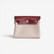 Hermès Mini Herbag 20, Rouge H, Ecru & Beige, Palladium Hardware
