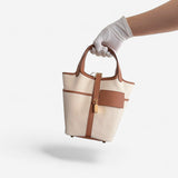 Hermès Cargo Picotin 18 Bag, Nata & Gold, Gold Hardware