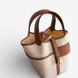 Hermès Cargo Picotin 18 Bag, Nata & Gold, Gold Hardware