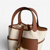 Hermès Cargo Picotin 18 Bag, Nata & Gold, Gold Hardware