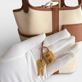 Hermès Cargo Picotin 18 Bag, Nata & Gold, Gold Hardware