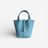 Hermès Picotin 18 Bag, Bleu Jean, Palladium Hardware