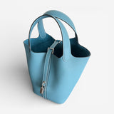 Hermès Picotin 18 Bag, Bleu Jean, Palladium Hardware