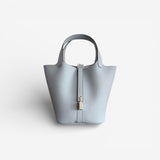 Hermès Picotin 18 Bag, Gris Plantin, Palladium Hardware