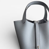Hermès Picotin 18 Bag, Gris Plantin, Palladium Hardware