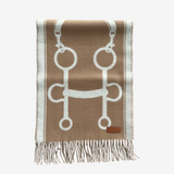 Hermes Casaque Mors Scarf In Camel & Ivoire