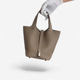 Hermès Picotin 18 Bag, Etoupe, Palladium Hardware