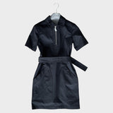 Hermes Robe Ceinturee Dress In Black, Size 34, Women's, 2023
