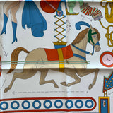 Hermes Tea For Two Silk Scarf 90 In White, Pink & Multicolour