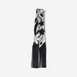 Hermès Bouquet Final leather fringe Twilly, Crème / Noir