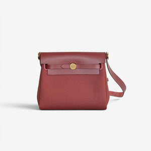 Hermès Mini Herbag 20, Rouge H, Gold Hardware