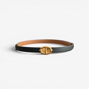 Hermès Thalassa 18 Belt, Noir, Gold Hardware