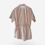 Hermès Drawstring Shirt , Rose Palomino, Size 36