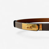 Hermès Kelly 18 Etoupe Belt Gold Hardware