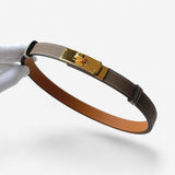 Hermès Kelly 18 Etoupe Belt Gold Hardware