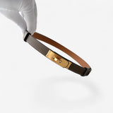 Hermès Kelly 18 Etoupe Belt Gold Hardware