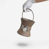 Hermes Mini Medor Bag, Etoupe, Palladium Hardware