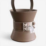 Hermes Mini Medor Bag, Etoupe, Palladium Hardware