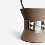 Hermes Mini Medor Bag, Etoupe, Palladium Hardware