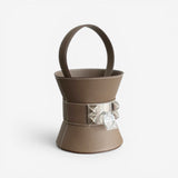 Hermes Mini Medor Bag, Etoupe, Palladium Hardware