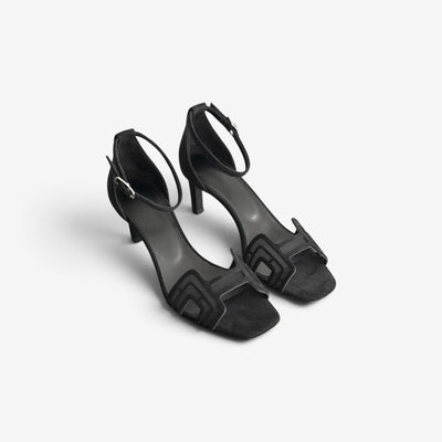 Hermès Women's Joy 70 Sandal, 38, Noir