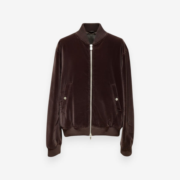 Hermes Men's Rib-trim Jacket in Brown, 50