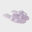 Hermès Women's Oran Sandal, 38.5, Amethyst