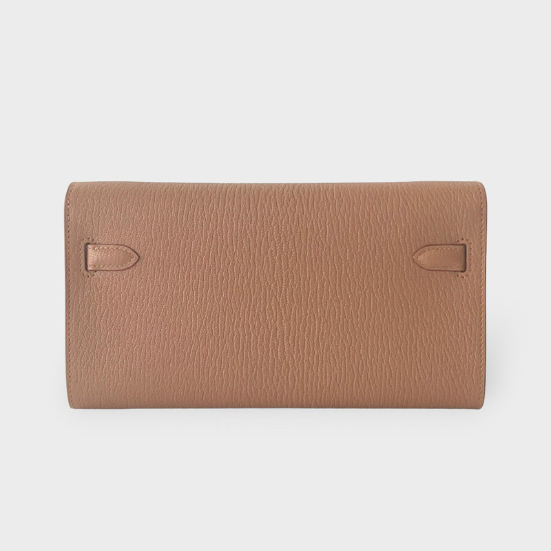Hermes Kelly Classique To Go Wallet, In Quebracho, Mysore Leather, B Stamp