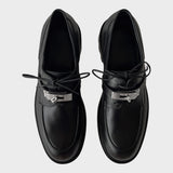 Hermes First Derby Shoe, In Noir, Black, Men's Size 43 EU