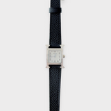 Hermes Heure H Diamond Set H Watch, Black Calfskin Strap, 21mm