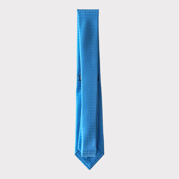 Hermes Men's 7 Faconnee H Tie In Bleu Lac, Blue