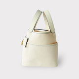 Hermes Cargo Picotin Lock Bag 18 In Beton And Nata With Gold Hardware