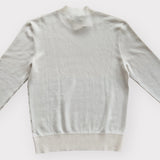 Hermes "Sunset et soie" Crewneck Sweater In Cream, Size M