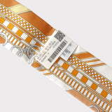 Hermes Brides et Gris-Gris Twilly In Caramel, Blanc & Bronze
