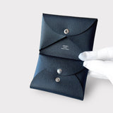 Hermes Calvi Duo Card Holder In Noir, Black Epsom Leather