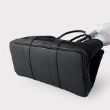 Hermès Garden Party 30 Bag In Black Canvas, Palladium Hardware