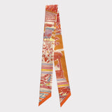 Hermes Rayures d'Ete Twilly In Orange, Corail And Bleu Ciel