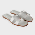 Hermès Women's Oran Sandal, 39, Blanc
