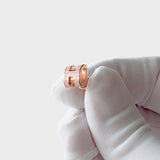 Hermes Mini Pop H Earring In Pink And Rose Gold